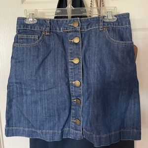 Forever 21 denim button up skirt